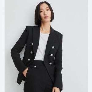 Veronica Beard Miller Dickey Jacket- Black/Silver